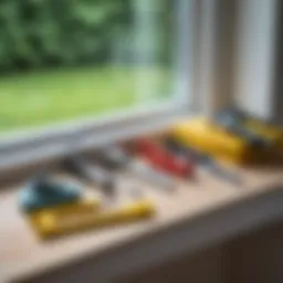Tools required for window sill installation