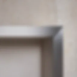 Detailed view of interior corner for plastic panels