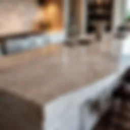 Luxurious stone countertop showcasing elegance and durability