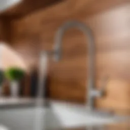 Sleek modern kitchen faucet