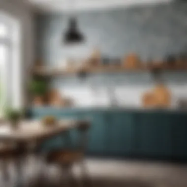 Chic Wallpaper Ideas for Kitchen Walls Stylish wallpaper patterns enhancing kitchen decor