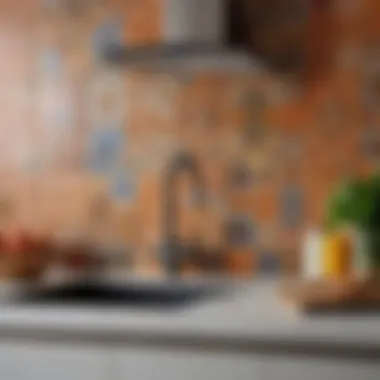 Modern Tile Elegance in Kitchen Walls Elegant kitchen wall design with modern tiles