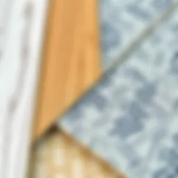 Close-up of laminate underlay materials