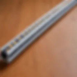 Detailed view of LED strip connections