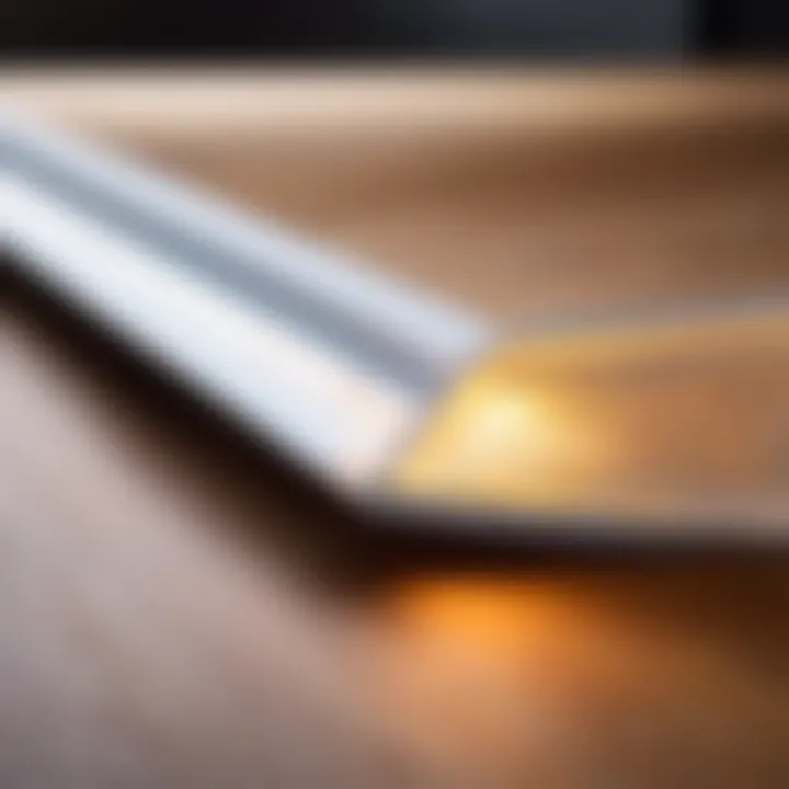 Adhesive LED strip installation without profile