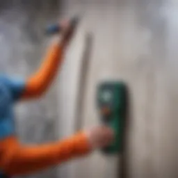 Measuring wall area for liquid wallpaper application