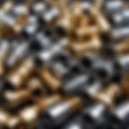 Various types of metal pipe connectors for water supply