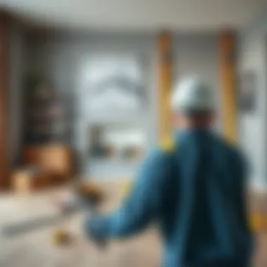 Preparation Layout for Measuring Preparation layout for wall measuring