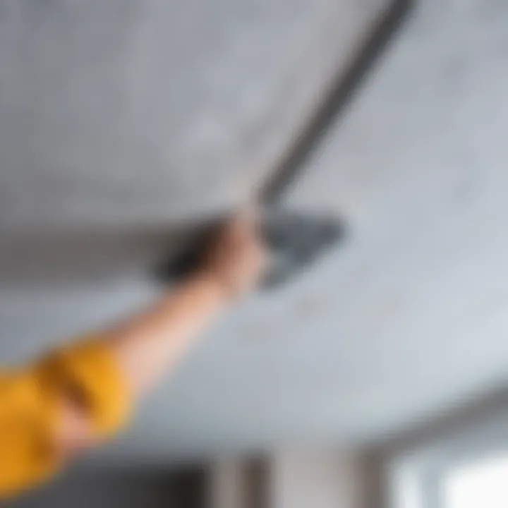 Close-up of moisture-resistant ceiling material