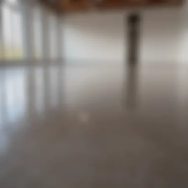 Smooth and polished surface of the completed self-leveling floor Finished self-leveling floor showcasing smooth surface
