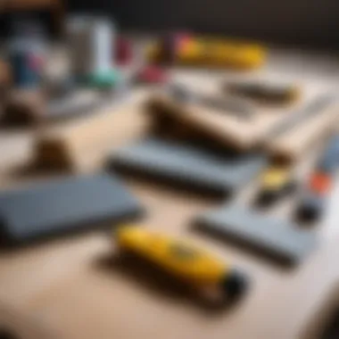 Essential tools and materials for preparing the base Tools and materials for floor preparation