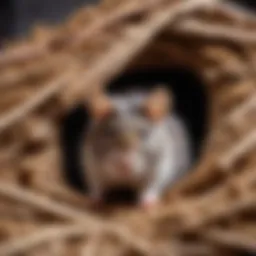 Natural bedding material suitable for rats