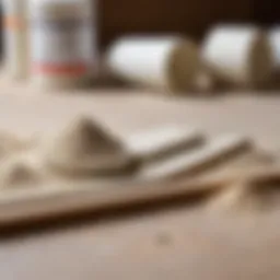 Components of plaster solutions displayed in an organized manner