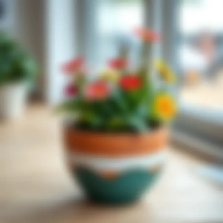 Personalized Flower Pot Design A personalized flower pot showcasing individual style.