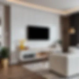 A bright and modern interior featuring PVC wall panels