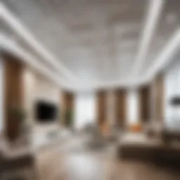 Innovative ceiling design showcasing modern aesthetics