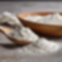 A collection of natural materials for chalk whitewash preparation