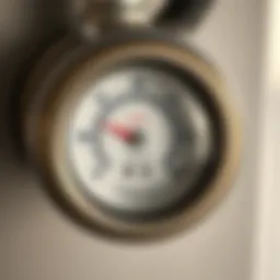 Pressure gauge indicating optimal level