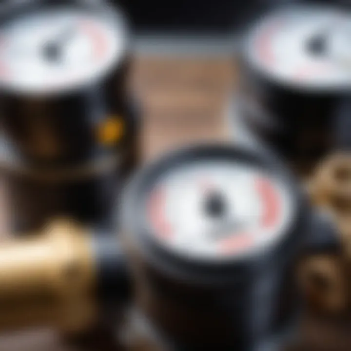 Close-up of a pressure regulator component