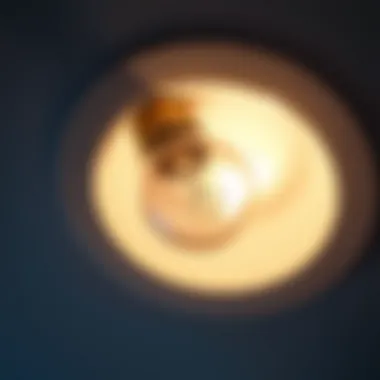 Stuck Light Bulb in Recessed Fixture A close-up of a stuck light bulb in a recessed fixture