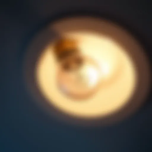 Stuck Light Bulb in Recessed Fixture A close-up of a stuck light bulb in a recessed fixture