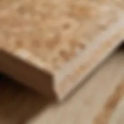 Close-up view of treated oriented strand board showcasing its smooth finish