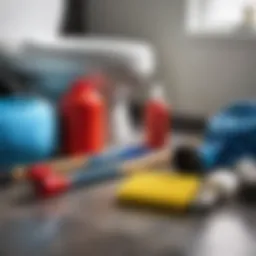 Tools and supplies for toilet maintenance