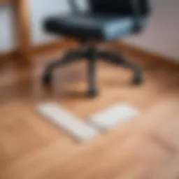 Protective pads for chair legs on linoleum