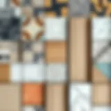 Different types of PVC tiles showcased together