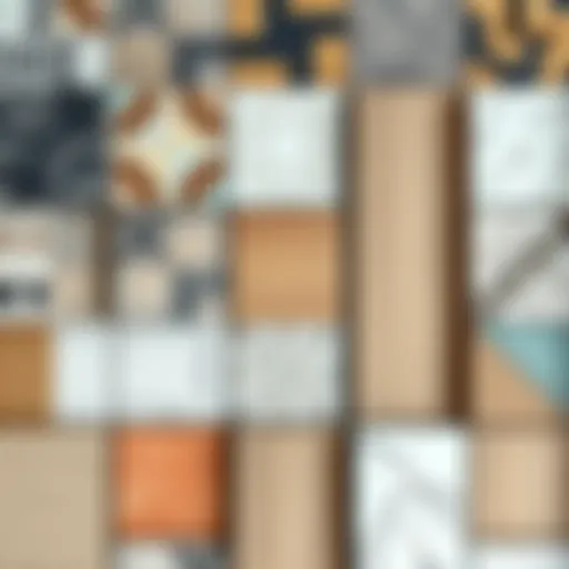 Different types of PVC tiles showcased together