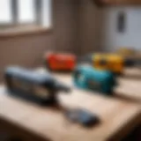 Different types of oscillating tools displayed