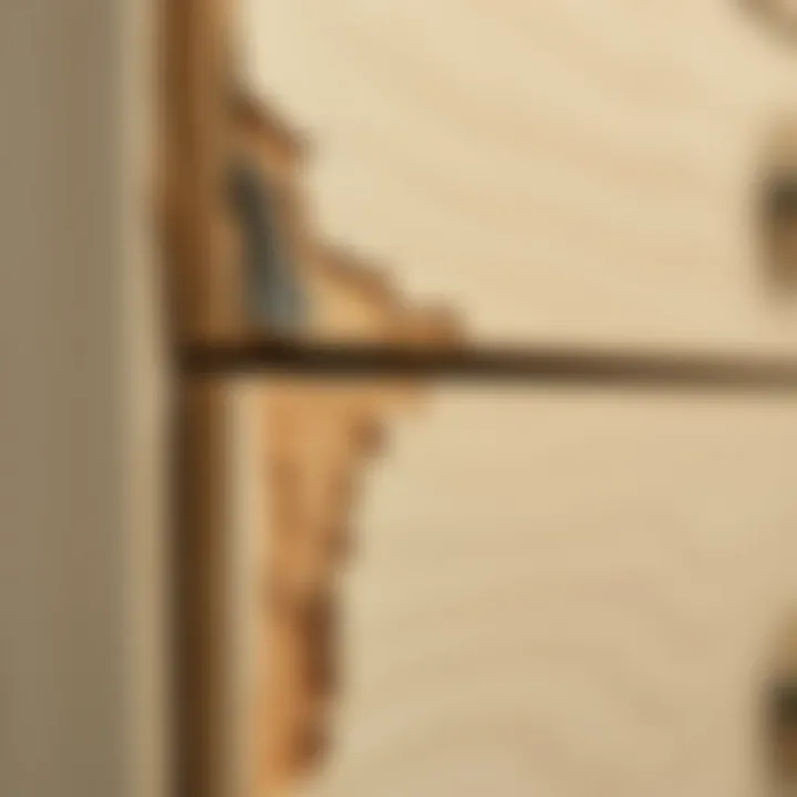 Identifying Damage in Chipboard Furniture Detailed view of damaged chipboard furniture