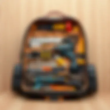 Interior layout of the Rexant RE 25 organized for tools