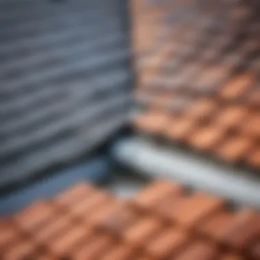Detailed diagram of a roof drainage system
