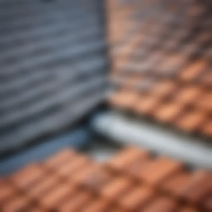 Detailed diagram of a roof drainage system