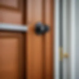 Measuring the door frame dimensions with precision