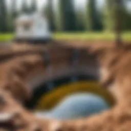 Illustration depicting the working principle of septic systems.