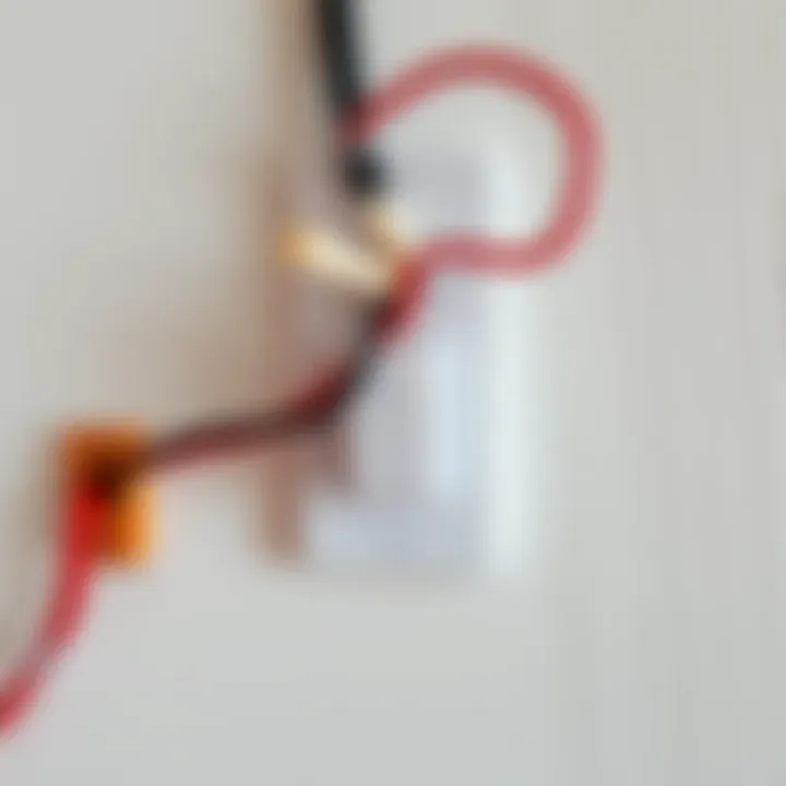 Wiring diagram of a single-pole switch with two-wire connection