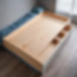 Detailed blueprint of a sliding bed design