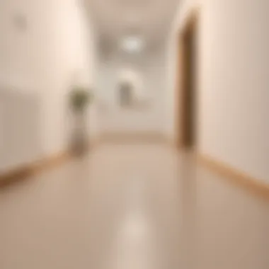 Smooth surface of a sloped floor