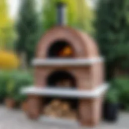 A beautifully crafted small brick oven