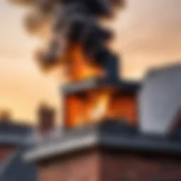 Close-up of a chimney with smoke billowing out.
