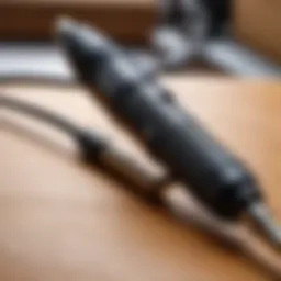 High-quality soldering iron with a clean tip ready for use