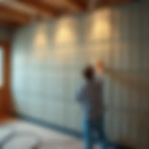 Installation of turtle panels for sound insulation