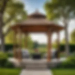 Elegant garden gazebo showcasing optimal height for design
