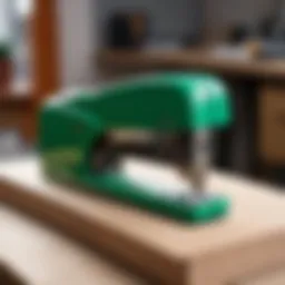 A stapler showcasing its internal mechanism