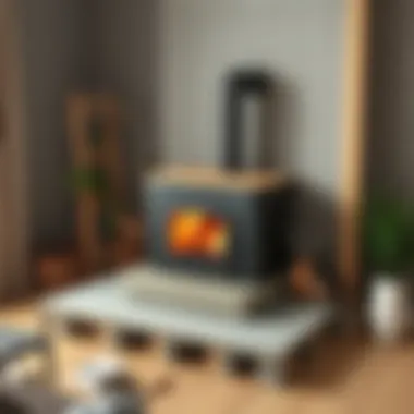 Diagram illustrating stove base construction