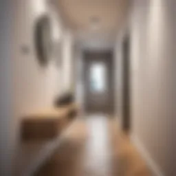 Stylish cable management in a corridor