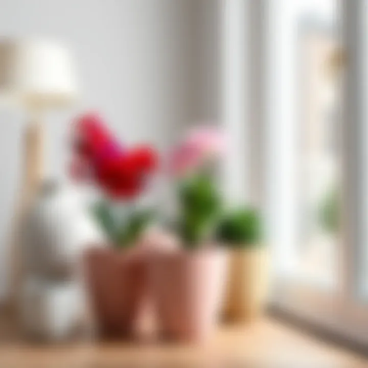 Flower Pots in Elegant Interiors Stylish interior with flower pots enhancing decor.