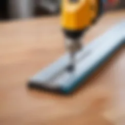 Precision cutting tool for plastic baseboards on a workbench